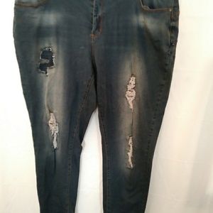 Womens distressed jeans size 20